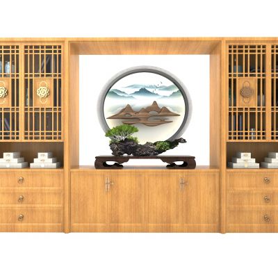 新中式风格书柜