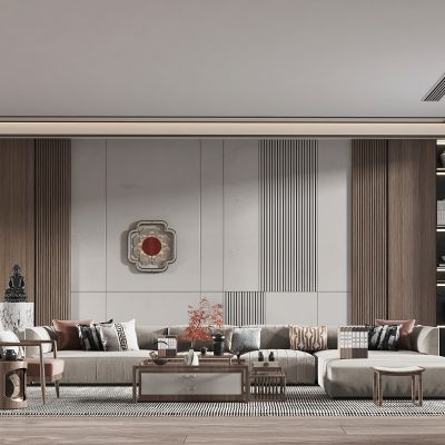 新中式风格客厅餐厅