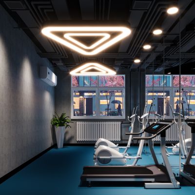 北欧现代简约轻奢健身房