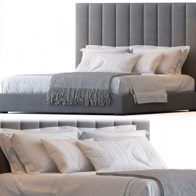 简欧式皮革双人床