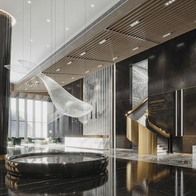 现代销售中心酒店大厅