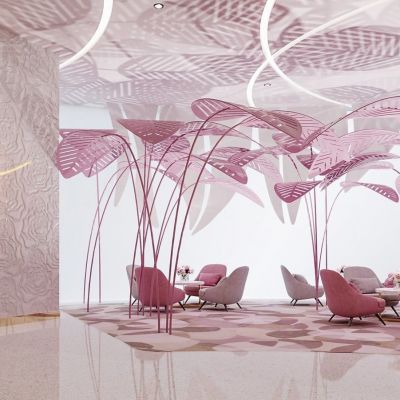 现代美容会所接待区