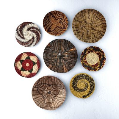 东南亚圆形草编挂件