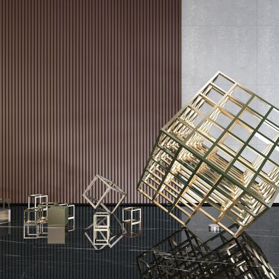 金属城市雕塑饰品