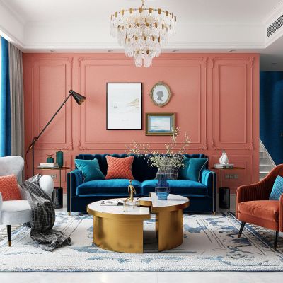 法式欧式轻奢客厅