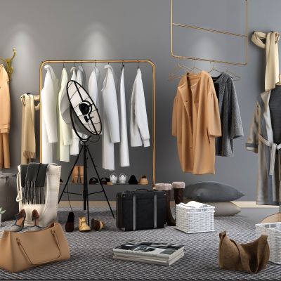 现代服装店衣架