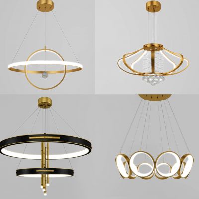 简欧式新中式铁艺金属吊灯