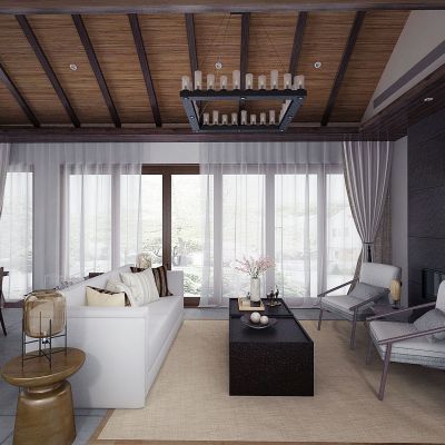 新中式东南亚会客厅