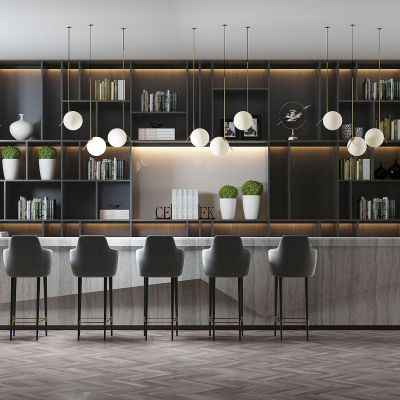 现代吧台服务台