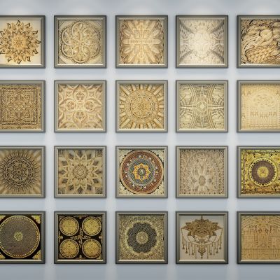 后现代欧式几何浮雕装饰画