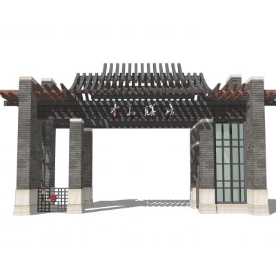 新中式大门入口