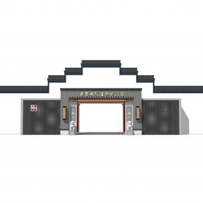 新中式大门入口