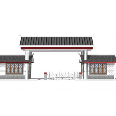 新中式大门入口