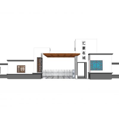 新中式大门入口