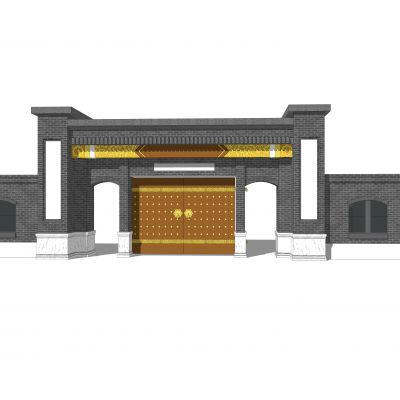 新中式大门入口