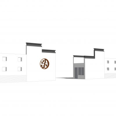 新中式大门入口