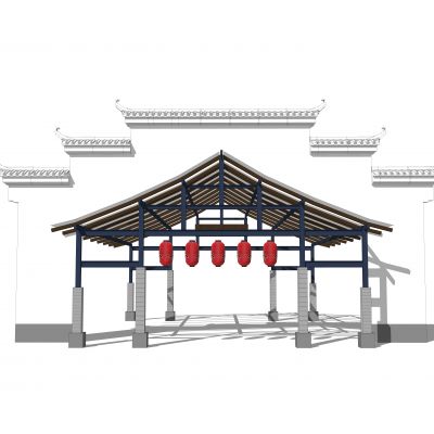 新中式大门入口
