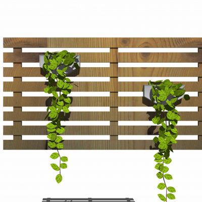 现代绿墙花架