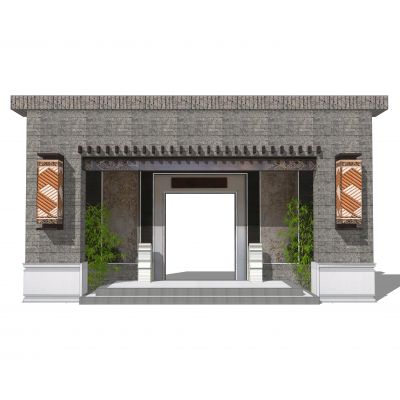 新中式大门入口