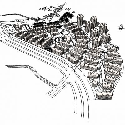 现代城市规划类3D模型