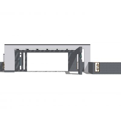 新中式大门入口