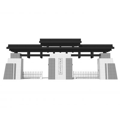 新中式大门入口