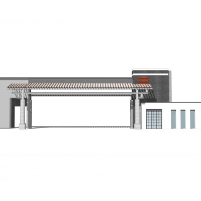 新中式大门入口