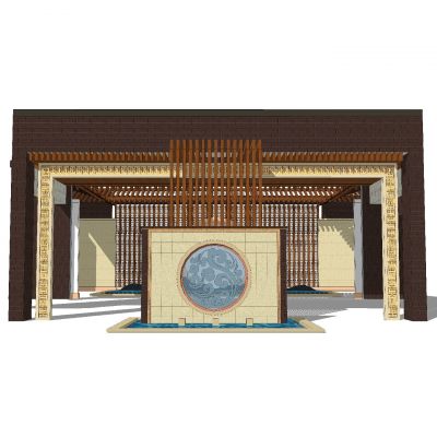 新中式大门入口