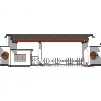 新中式大门入口