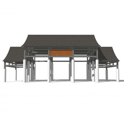 新中式大门入口