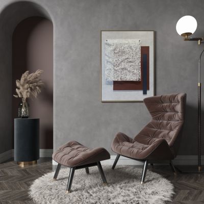 北欧现代皮革休闲椅子