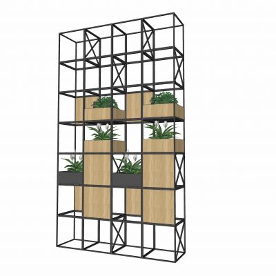 现代绿墙花架
