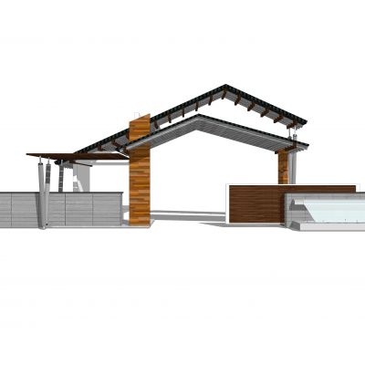 新中式大门入口