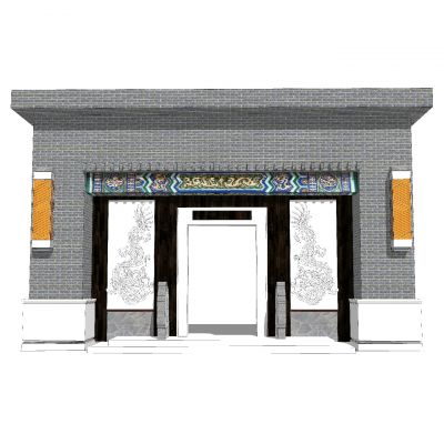 新中式大门入口