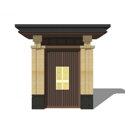 新中式大门入口