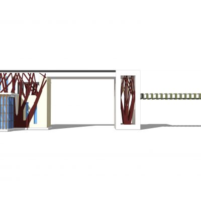 新中式大门入口