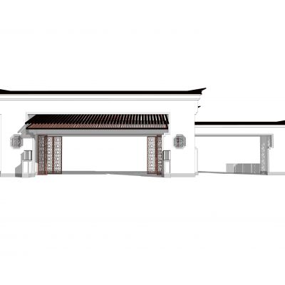 新中式大门入口