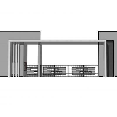 新中式大门入口
