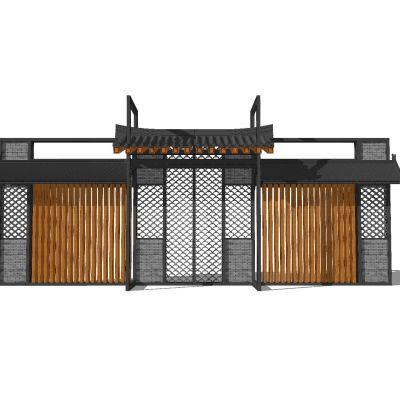 新中式大门入口