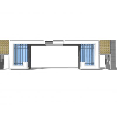 新中式大门入口