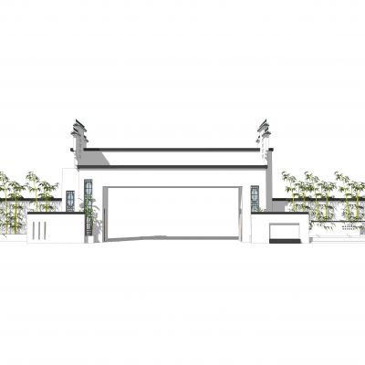 新中式大门入口