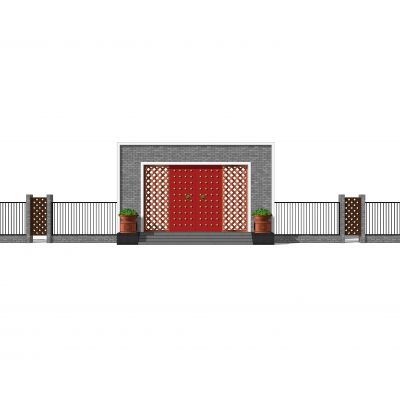 新中式大门入口