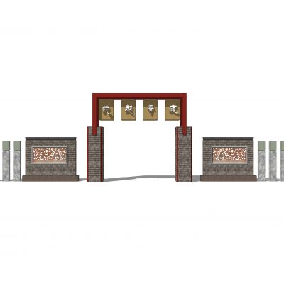 新中式大门入口