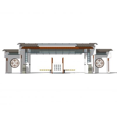 新中式大门入口