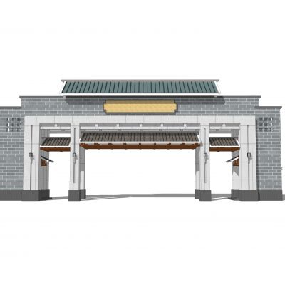 新中式大门入口