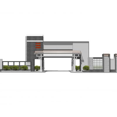 新中式大门入口