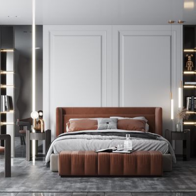 欧式卧室双人床