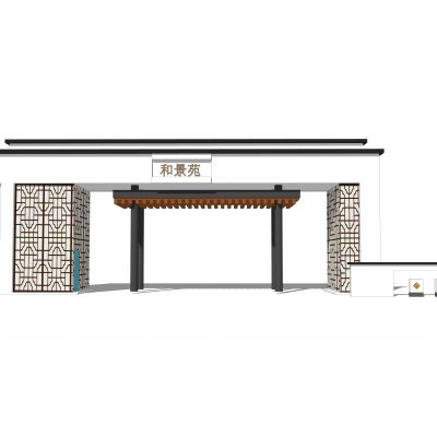 新中式大门入口