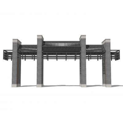 新中式大门入口