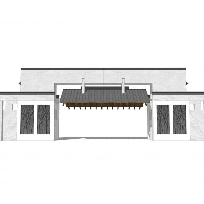 新中式大门入口